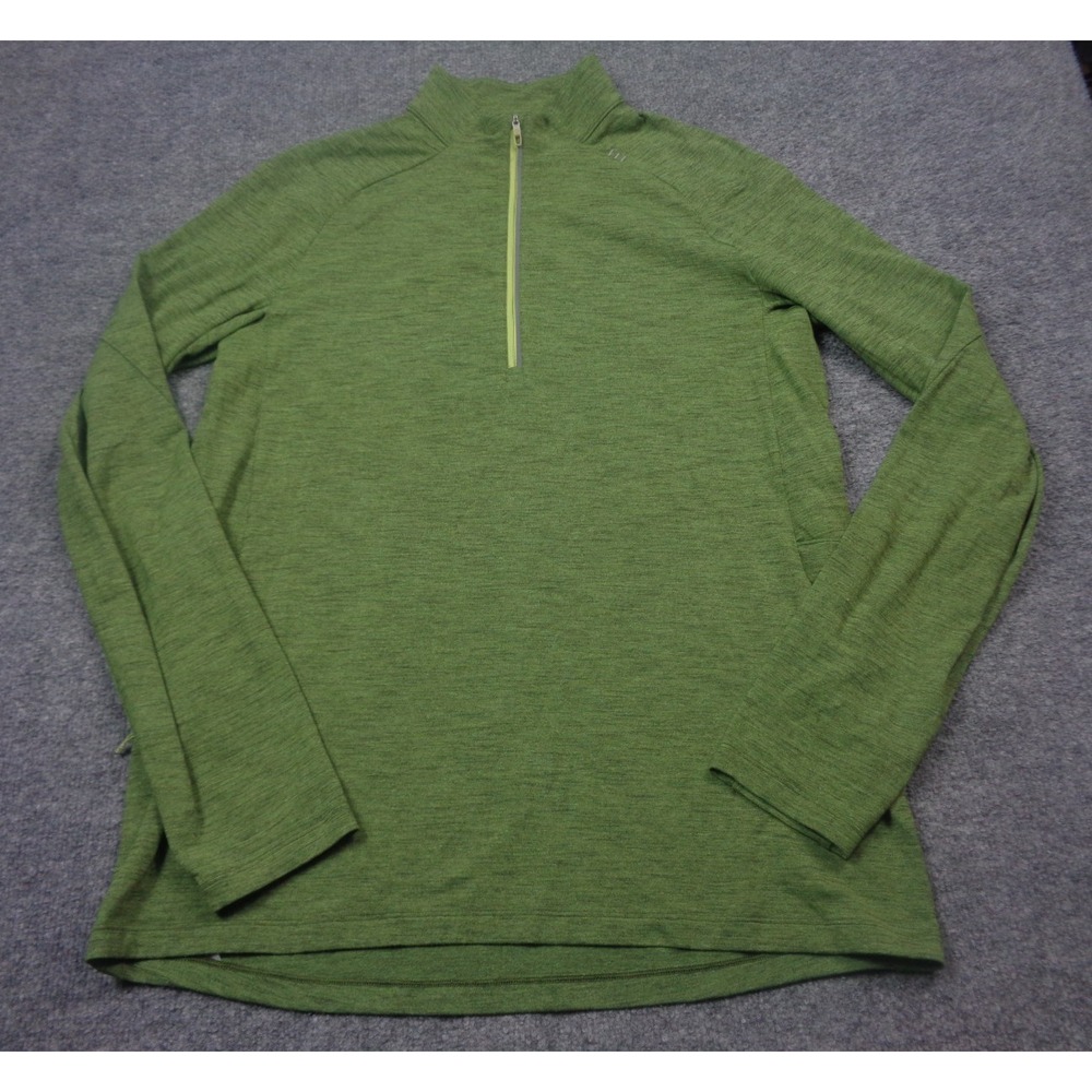 Lululemon Surge Warm 1/2 Zip Mens L Green Pullover Performance Running Shirt
